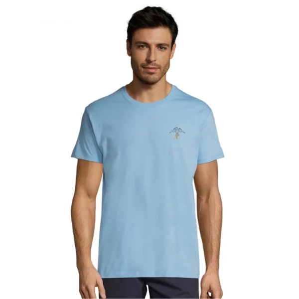 photo t-shirt homme bleu clair