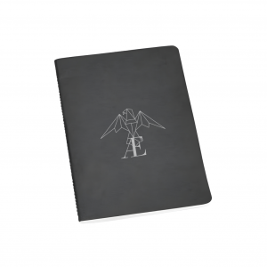 photo carnet noir avec logo Vaelya