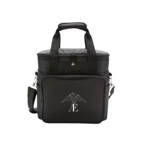 photo sac isotherme noir avec logo Vaelya