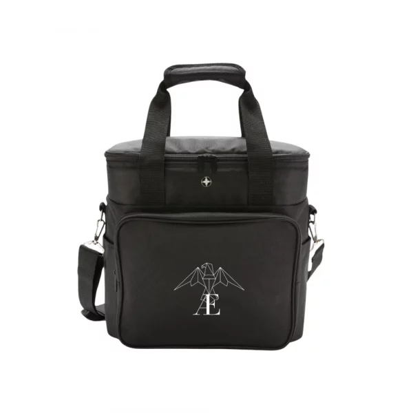 photo sac isotherme noir avec logo Vaelya