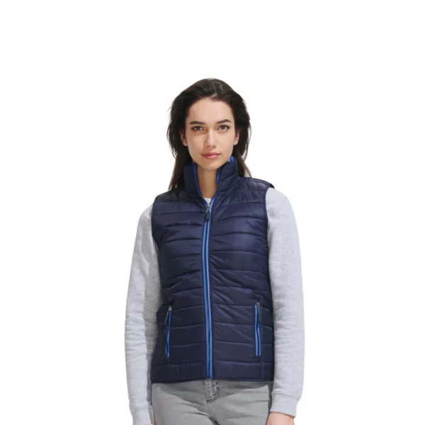 photo doudoune femme bleue